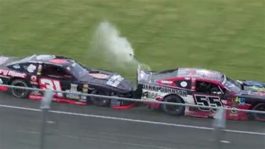 Watch: Car struck by soda can thrown from stands during race at Bowman Gray Stadium