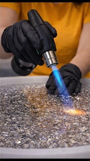 INSANE Crushed Diamond & Silver Leaf Resin Table#viral #fyp #youtubeshorts #shorts #shortvideo#asmr