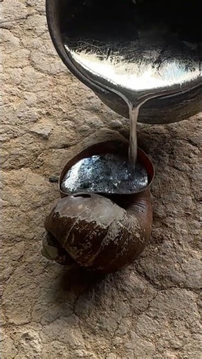 Satisfying Molten Aluminum Snail Shell 🐌 #asmr #shorts #viralvideo #restoration