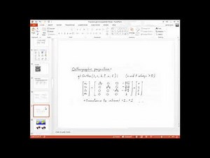 Projection Overview and Orthographic Matrix