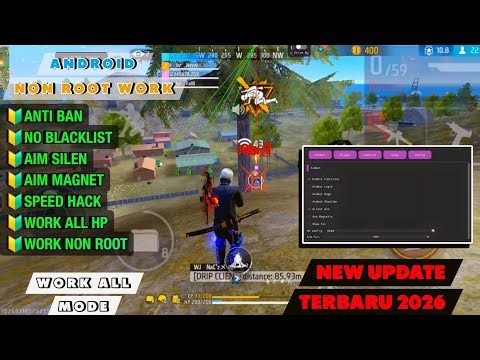 NEW CHEAT FF TERBARU 2026 NO VPN‼️APK MOD MENU TERBARU CHEAT FF ANTI BAN, SERVER INDO