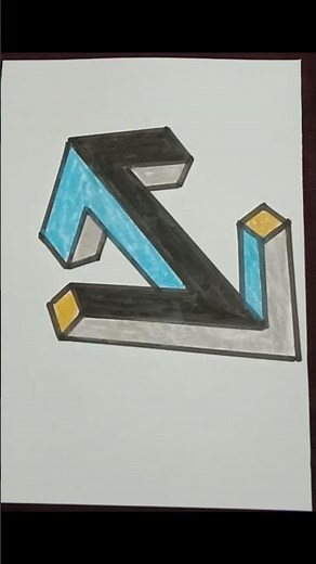 3D objects drawing tutorial #3D #3Dshape #art