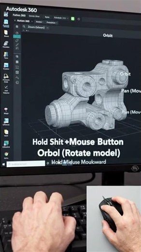 #fusion360tutorial #3dprinting #mouse #cncsoftware #cnc
