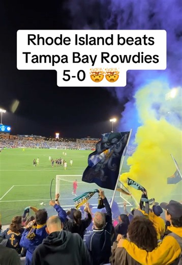 Rhode Island FC Dominates Tampa Bay Rowdies 5-0