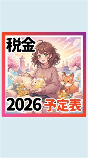 かぶ大家|10秒で学ぶお金の知識 on Instagram: "「支払い忘れで損したくない」人は今すぐフォロー！2026年のお金スケジュールを最速でお届けします 👉@kabu_oya.fudousan 【保存版】2026年「税金・書類」カレンダー！知らないと損する重要日程まとめ🚨 20〜40代の貯蓄世代は絶対保存！「あれ、自動車税の納付期限いつだっけ？」「確定申告の準備、何から始めればいい？」と毎年慌てていませんか？ 税金や控除の手続きは、「期限」を過ぎると延滞金が発生したり、もらえるはずの還付金がもらえなくなったりすることも…。この投稿を保存して、2026年のお金スケジュールを完璧に把握しておこう！ 🗓️ 1月：還付申告＆書類集めのスタート • 源泉徴収票をチェック: 1月頃に会社からもらえるよ。確定申告や転職、ローン審査に必須の重要書類だから大切に保管してね。 • 還付申告の準備: 医療費控除やふるさと納税の領収書を整理し始めよう。 🗓️ 2月〜3月：確定申告の本番 • 確定申告（2/16〜3/15）: 副業所得が20万円超の人や個人事業主はもちろん、各種控除を受ける人もこ