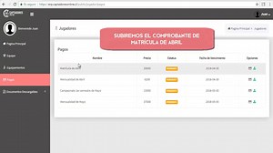 Tutorial subir Comprobante de Pago