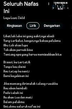 lirik lagu seluruh nafas ku#lyrics #lastchild #lyrics #videoviral #viraltiktok #trends