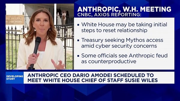 Anthropic CEO heads into White House for chief of staff meeting about Mythos