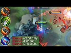 Ruby Freestyle Kill Tembus Tembok + Damage 1 Hit Sekali Sabet Langsung Mati | Top 1 Global Ruby