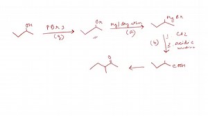devise the most efficient syuthesis for the carboxylic acid below using staruing matcrial and reagents from the tables give your routc by specifying the number of the starting material follo 57013