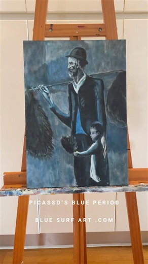 Hand-painted oil reproduction of “Seller of Gul” by Picasso