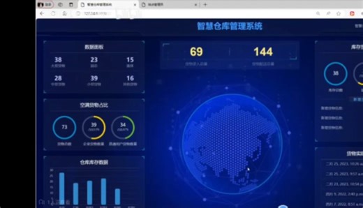 python智慧仓库管理系统库存管理系统实时监控可视化大屏django框架毕业设计