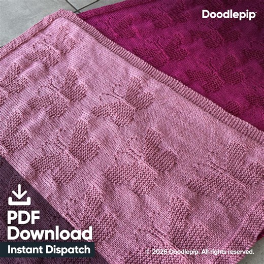 Butterfly Baby Blanket Knitting Pattern | Easy Knit Purl Nursery Gift (PDF Download) - Etsy UK