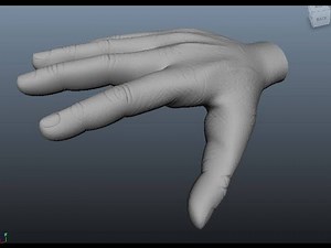 Hand 3D modeling Maya