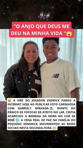 MÃE DE ENDRICK surpreende a todos e choca ao acariciar barriga de GABRIELY MIRANDA 🤯⚽