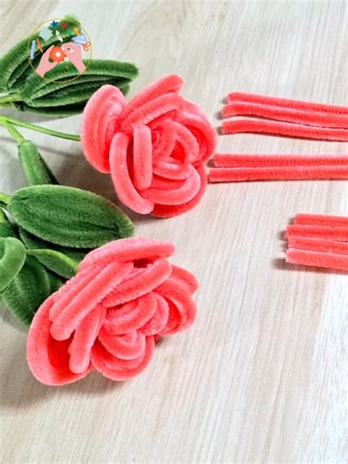 how to make easy rose pipe cleaner flowers