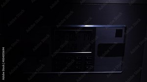 Lock Code On A Closed Safe. Secure Password Pad Numbers On Protection Safety Box Video