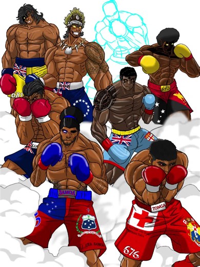 Boxing Match between Kiribati and Tonga