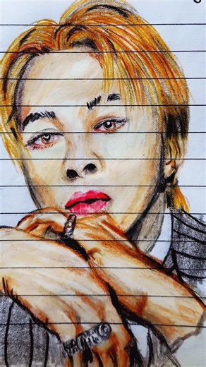 BTS Jimin Drawing 💜🔥 | Easy Sketch #shorts #drawing #normal song #btsjimin #btsdrawing #jiminfanart