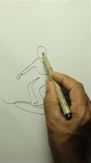 How to draw A young man surfing #drawing #arttutorial