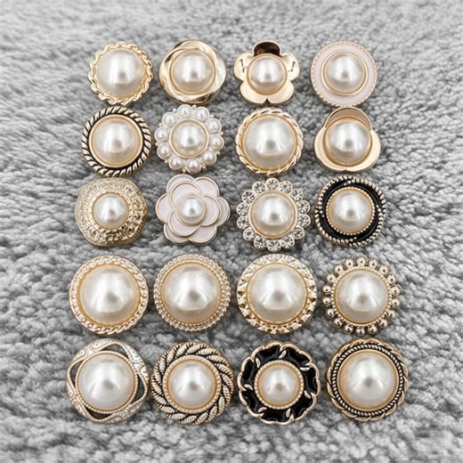 Vintage Gold Pearl Buttons for Sewing, Ornate Buttons for Cardigan & Blazer, Luxury Flower Decorative Shank Buttons, Craft Supplies - Etsy