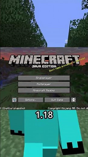 MInecraft title screens history