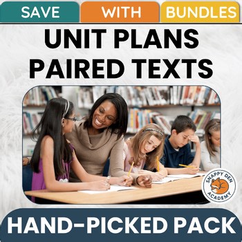 78 Literature Unit Plans ELA ALL YEAR - Paired Passages Writing Prompts Bundle