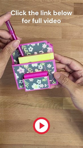 POST-IT NOTE HOLDE FOR YOUR DESK #papercraft #postitnotes #craftfair