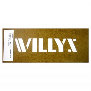 Paint Stencil Decal "Willys" Fits 41-72 Jeep & Willys