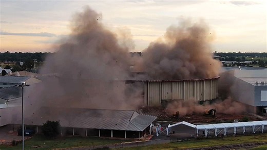 Roof collapses after planned demolition of historic arena in Oklahoma City