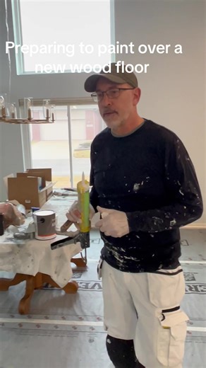 Painting over a wood floor #thepaintingguru #DIY #diypaintingtips #foryou #fyp