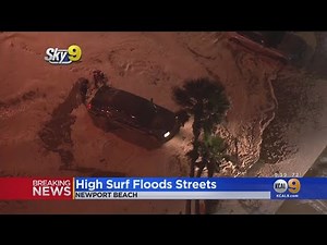 High Tides Leads To Flooding In Balboa Peninsula