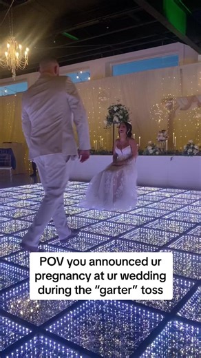 What a great day and an even better year coming for the both of us as newlyweds and now parents to be💜 I love you so much and am so grateful to do this life with you!! #pregnancy #fyp #wedding #pregnancyannouncement #gartertoss #groom #bride #thebestday #iloveyou #september2023bride @Nickifft