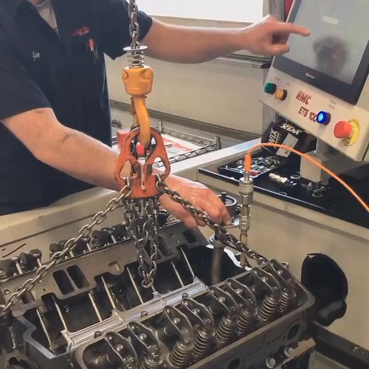 Sim testing a freshly built chevy 350 #chevy #chevrolet #boatengine #sbc #sbc350 #enginebuild #enginebuilder #machineshop #machinist_2 | Tessa Mckinney