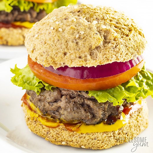 Keto Buns (Low Carb Hamburger Buns) - Wholesome Yum
