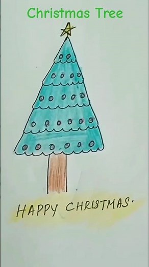 Christmas Tree Drawing for Kids