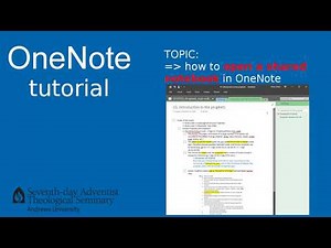 OneNote tutorial-01: opening shared notebook
