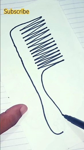 Easy Comb Drawing for Beginners | Simple Step-by-Step Drawing Tutorial #drawing #foryou #trending