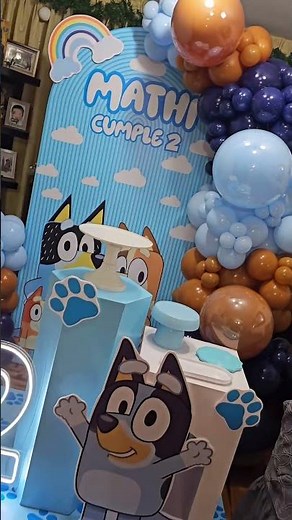 Decoração de aniversário Tema Bluey e Bingo - Festa Infantil