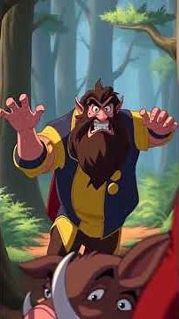 Gaston’s Epic Showdown: Strength & Bravery!