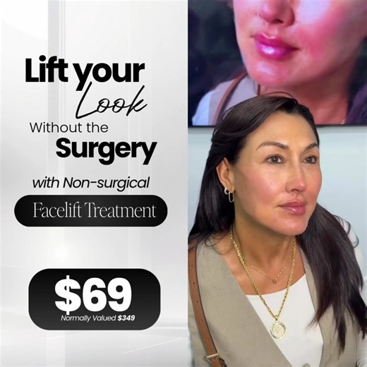 👋 Overland Park Ladies! Ready to Lift, Firm & Glow for the Holidays? 💕 Say goodbye to sagging skin, jowls, and facial droop with our Non-Surgical Facelift Treatment — the advanced, non-invasive way to lift, smooth, and restore youthful definition to your face and neck this holiday season! 🌟 For a limited time, get your Non-Surgical Facelift for just $69 (Reg. $349) — that’s $280 OFF for the first 15 new clients! Using advanced tightening technology, this treatment helps: 🔹 Lift and firm sagg