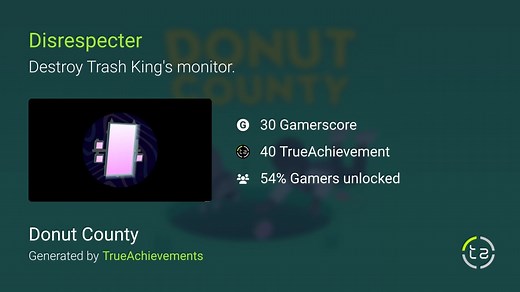 Disrespecter achievement in Donut County