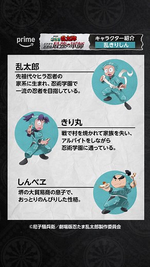 忍たま乱太郎のメインキャラクター紹介