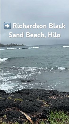 We explored Richardson Black Sand Beach 🌋 | Hilo, Hawaii