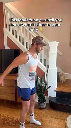 This exercise is commonly known as "arm swinging" or "spinal twisting arm swings",",and it's a traditionalChinese qigong movement often seen practiced by elderly individuals in parks across China. Despite its simplicity, this gentle, rhythmic with relaxed, swinging arms is deeply rooted in traditional Chinese medicine and movement therapy. It promotes shoulder mobility, boosts circulation, supports lymphatic drainage, and stimulates the nervous system, helping with balance and coordination. The 