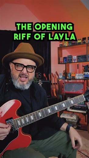 Marty Schwartz 🎸 on Instagram: "Learn Clapton’s LAYLA Riff – Iconic Power Chord Magic! #guitar #tutorial #ericclapton"