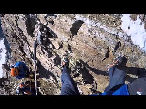 Descending Matterhorn - from the summit to Solvay Hut