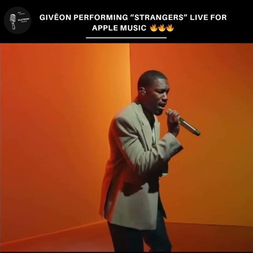 Givēon performing "Strangers" live for Apple Music