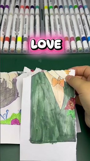 Zoey 💙 Mystery 🖤 Satisfying Coloring 🎨✨ #shorts #kpop #DariColors