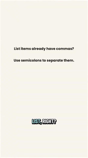 Another way to use a semicolon 🤓 #englishgrammar #englishlearning